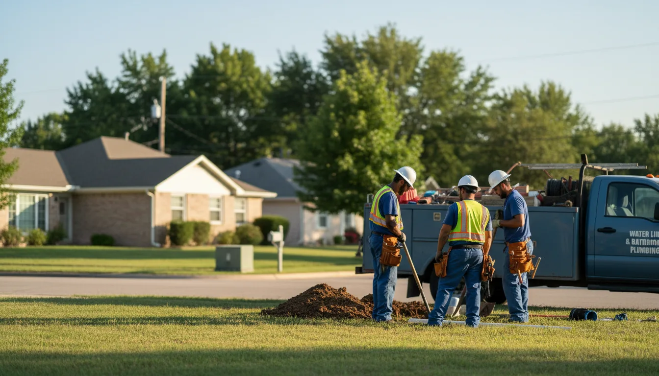Residential water line and bathroom plumbing service in Pepperell, MA